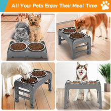 Elevated Dog Bowls with Adjustable Stand
