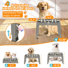 Elevated Dog Bowls with Adjustable Stand