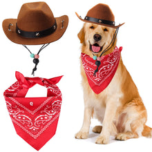 Yewong Pet Cowboy Costume – Hat & Bandana Set