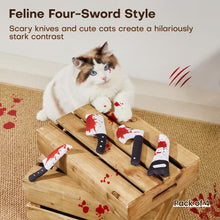 Horror Knife-Shaped Kitten Catnip Crinkly Sound Toys