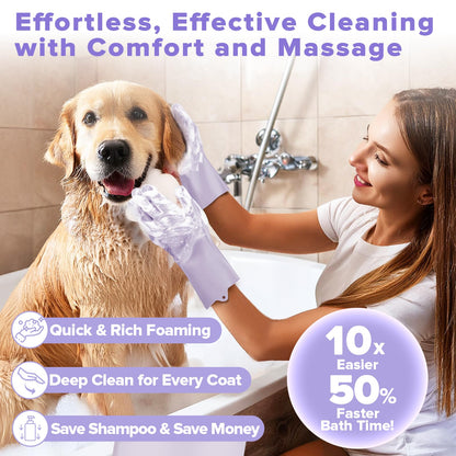 Premium Quality 6PCS Pet Grooming Kit with Pet Gloves for Grooming Dogs, Cats and Horses