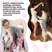 Weewooday Dog Tuxedo & Bandana Set – Formal Pet Suit, XL (Cute Style)