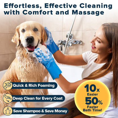 Premium Quality 6PCS Pet Grooming Kit with Pet Gloves for Grooming Dogs, Cats and Horses