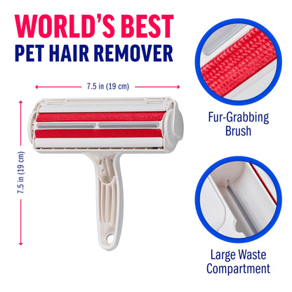 Premium Quality Pet Hair Remover Tool - Best Reusable Lint Roller for Multi-Surface Cleaning