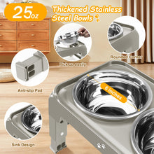 Elevated Dog Bowls with Adjustable Stand