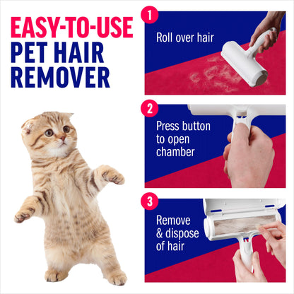 Premium Quality Pet Hair Remover Tool - Best Reusable Lint Roller for Multi-Surface Cleaning