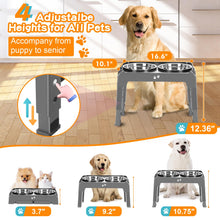 Elevated Dog Bowls with Adjustable Stand