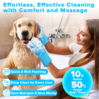Premium Quality 6PCS Pet Grooming Kit with Pet Gloves for Grooming Dogs, Cats and Horses