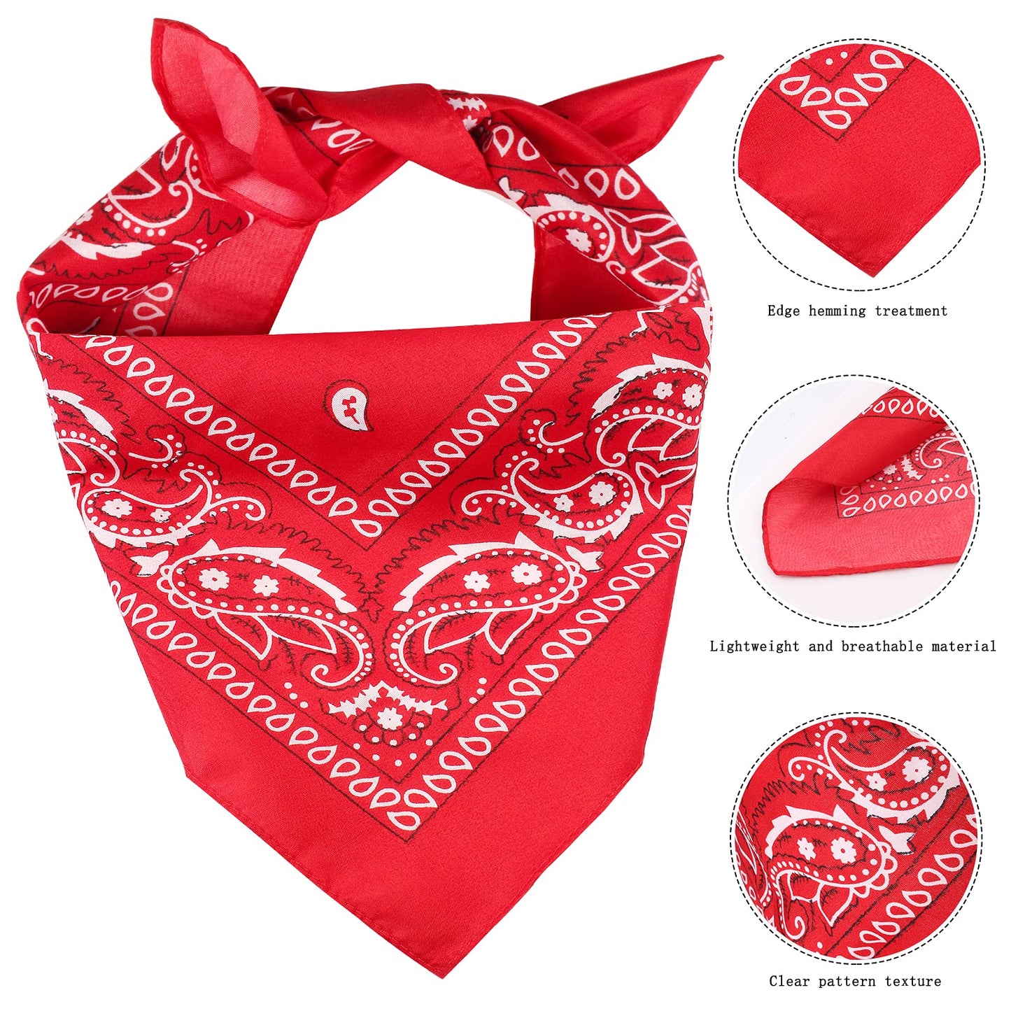 Durable and Lightweight Printed Head Bandana Cowboy Outfit for Dogs