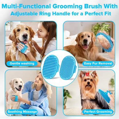 Premium Quality 6PCS Pet Grooming Kit with Pet Gloves for Grooming Dogs, Cats and Horses