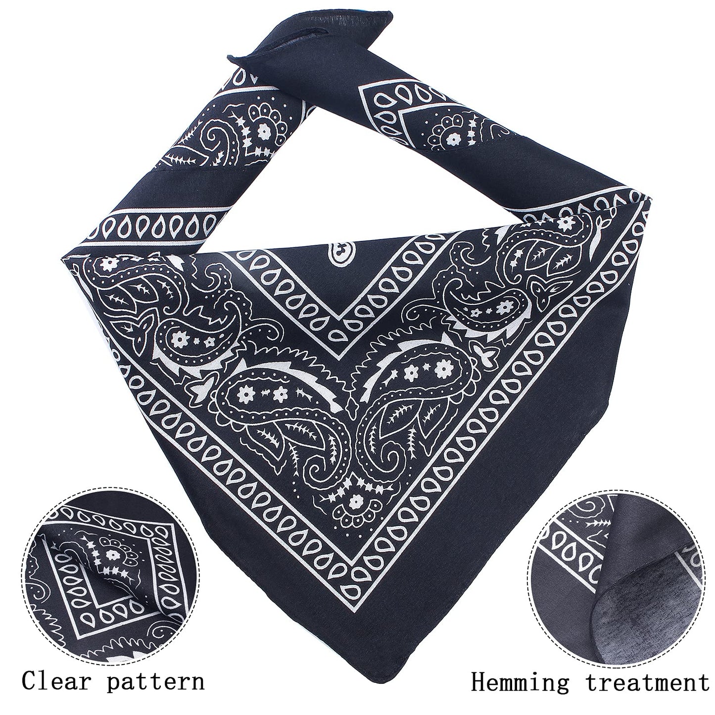 Durable and Lightweight Printed Head Bandana Cowboy Outfit for Dogs