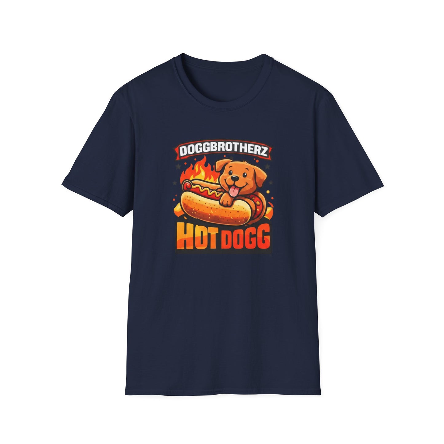 Hot Dogg Dog T-Shirt – "Doggbrotherz" Cute Hot Dog Pup Graphic Tee
