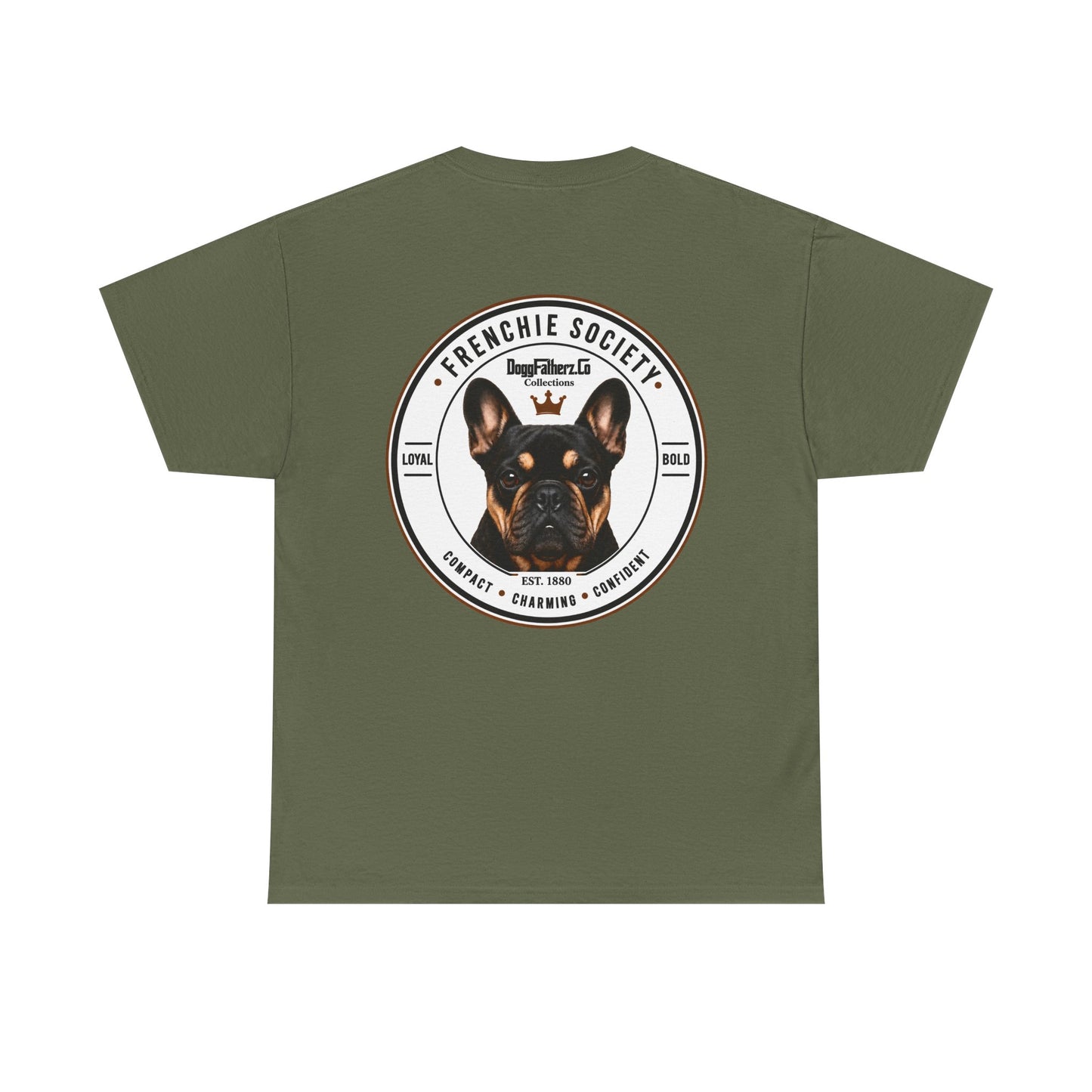Frenchie Society Green T-Shirt Dog Lover Tee