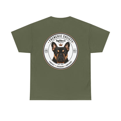 Frenchie Society Green T-Shirt Dog Lover Tee