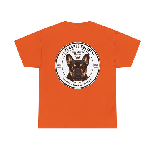 Frenchie Society Orange T-Shirt Dog Lover Tee