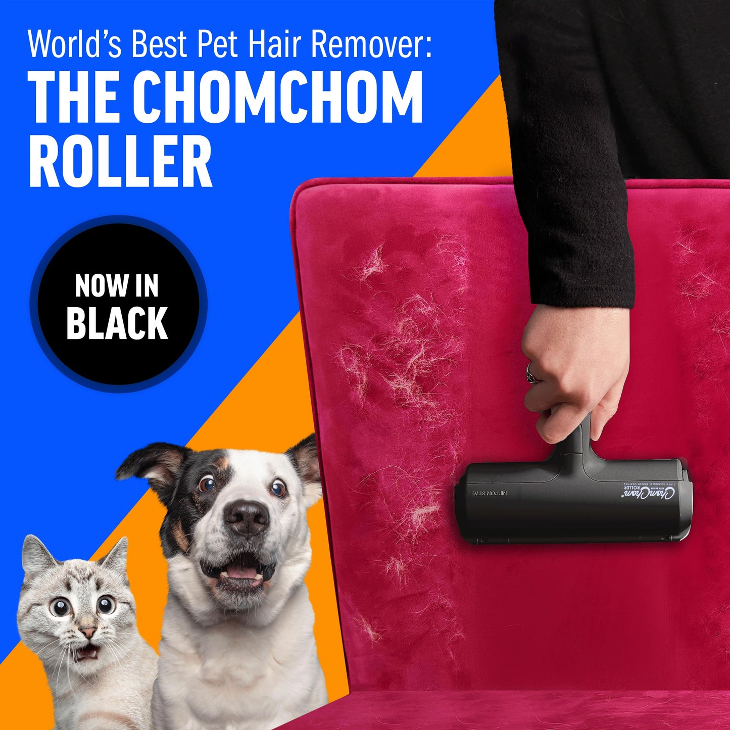 Premium Quality Pet Hair Remover Tool - Best Reusable Lint Roller for Multi-Surface Cleaning