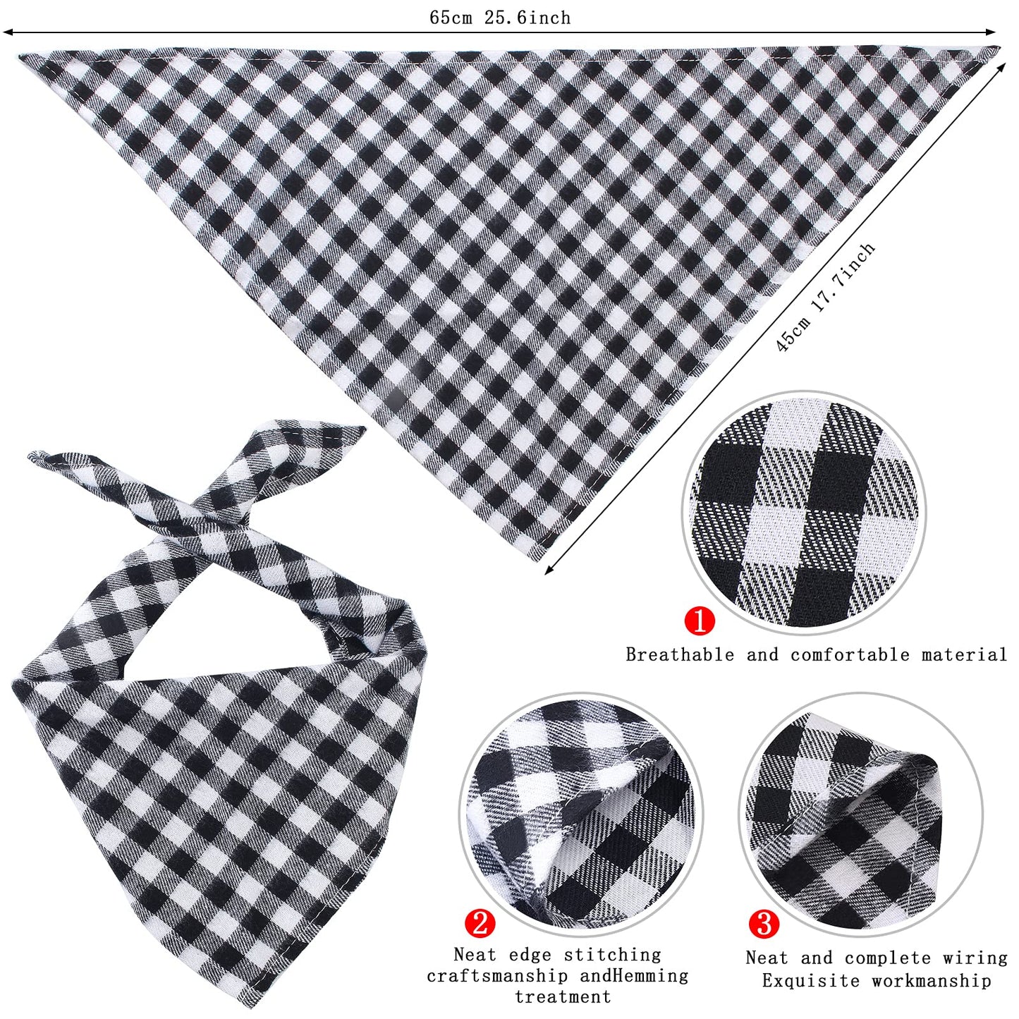 Durable and Lightweight Printed Head Bandana Cowboy Outfit for Dogs