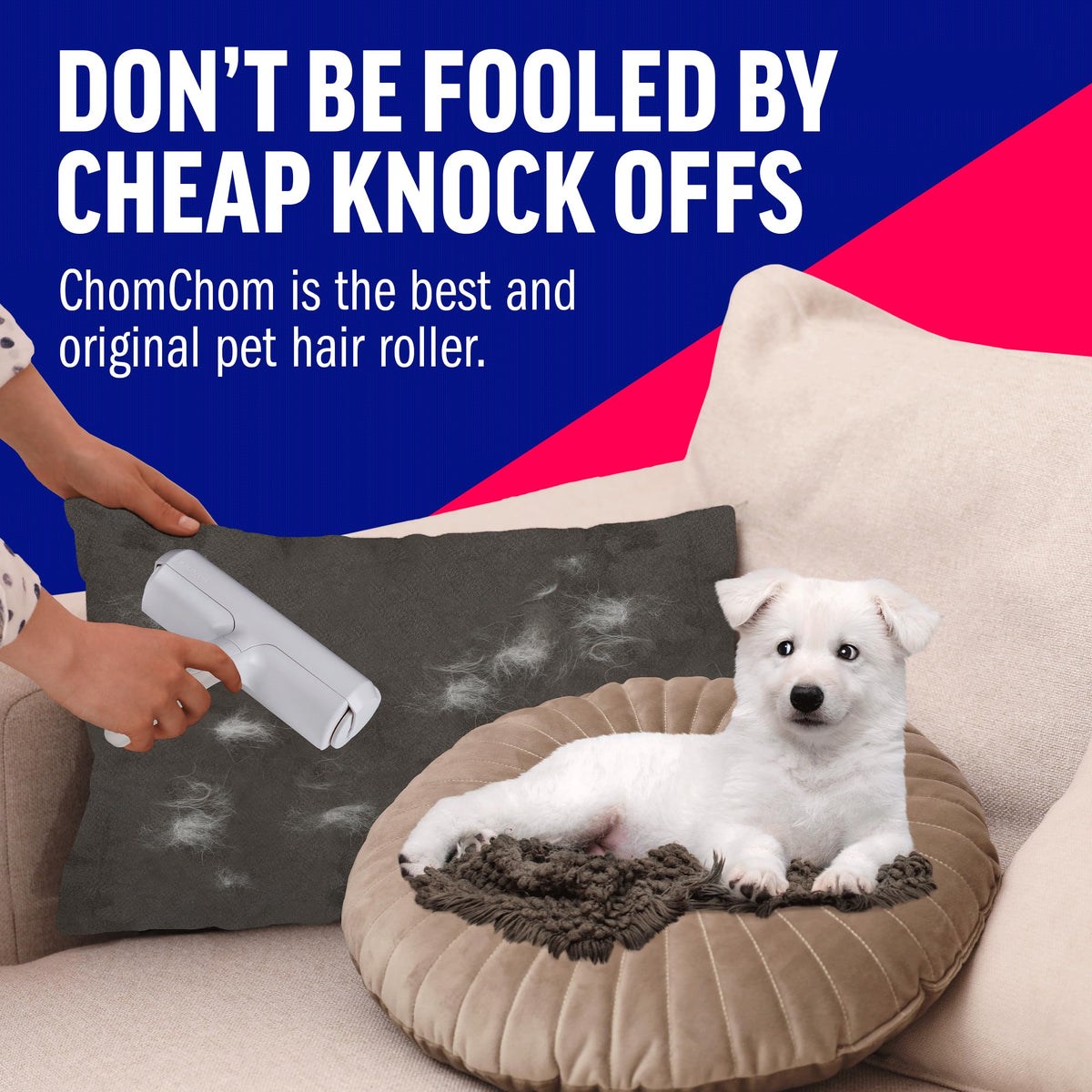 Premium Quality Pet Hair Remover Tool - Best Reusable Lint Roller for Multi-Surface Cleaning