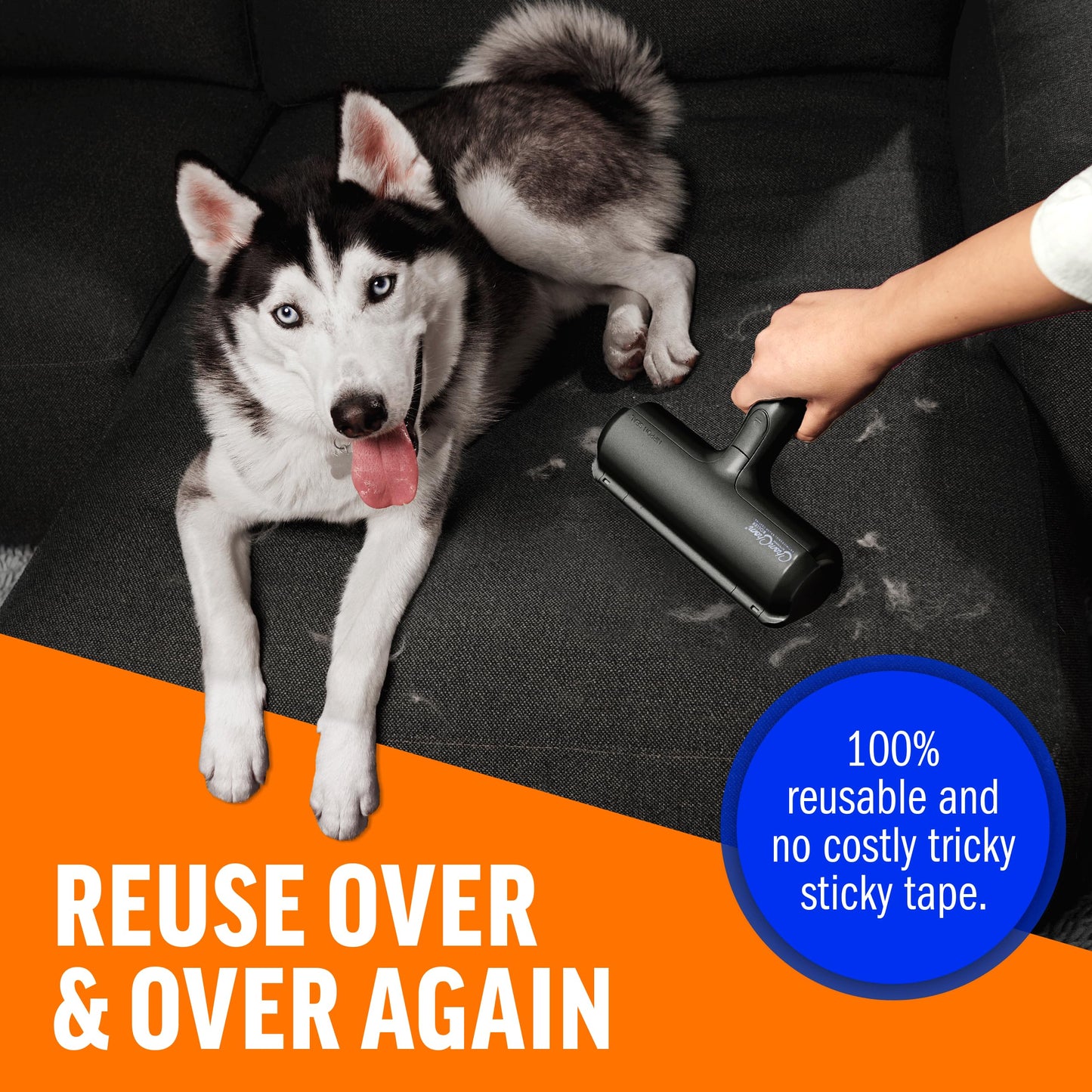 Premium Quality Pet Hair Remover Tool - Best Reusable Lint Roller for Multi-Surface Cleaning