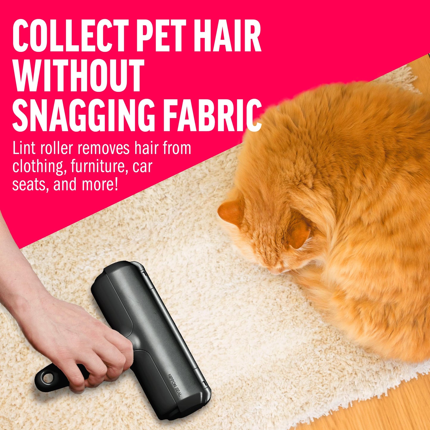 Premium Quality Pet Hair Remover Tool - Best Reusable Lint Roller for Multi-Surface Cleaning