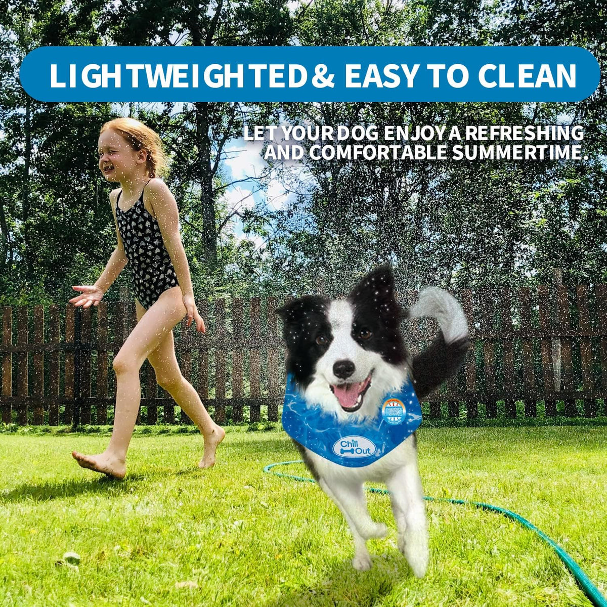 Non-Irritating and Lightweight Ice Cooling Dog Bandana for Pets