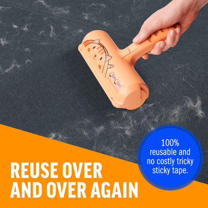 Premium Quality Pet Hair Remover Tool - Best Reusable Lint Roller for Multi-Surface Cleaning