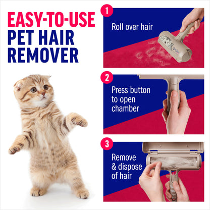 Premium Quality Pet Hair Remover Tool - Best Reusable Lint Roller for Multi-Surface Cleaning