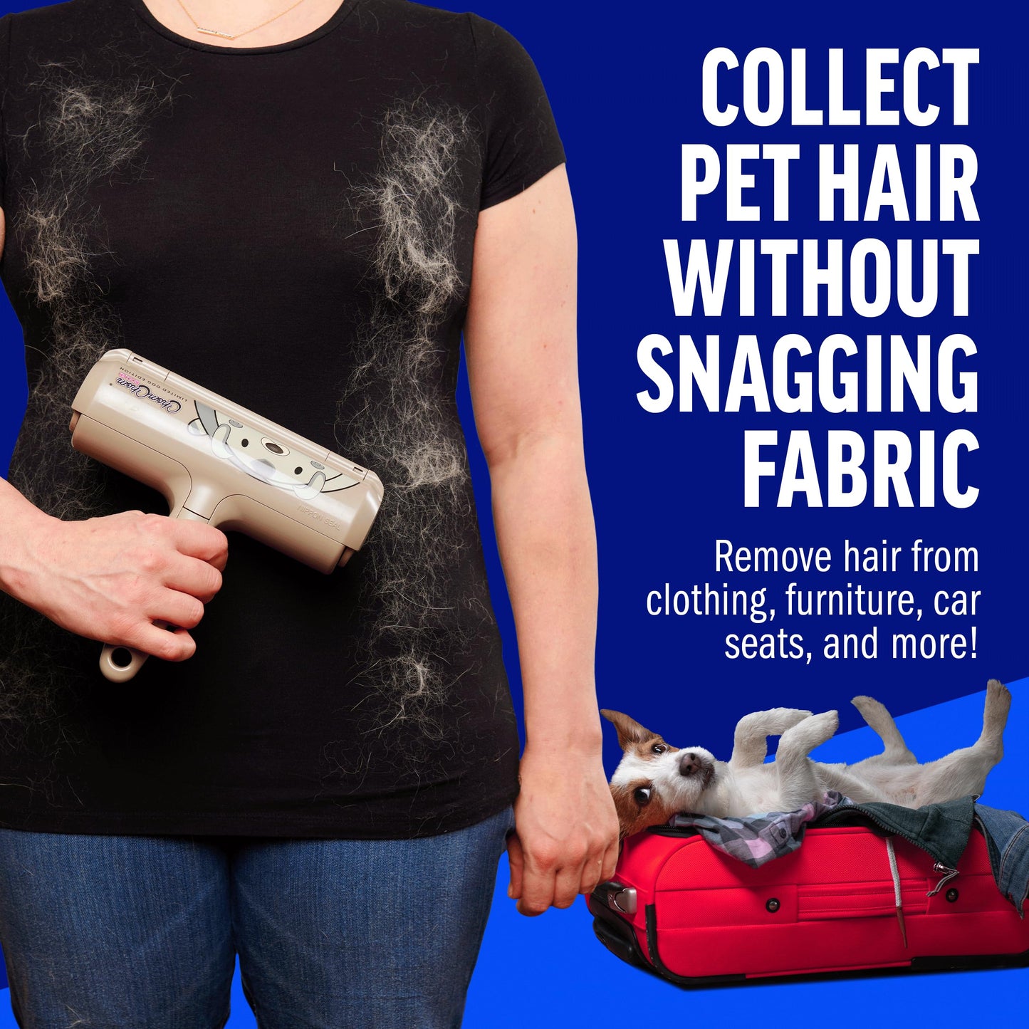 Premium Quality Pet Hair Remover Tool - Best Reusable Lint Roller for Multi-Surface Cleaning