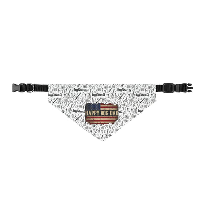 Happy Dog Dad Music Lover Clip-On Pet Bandana