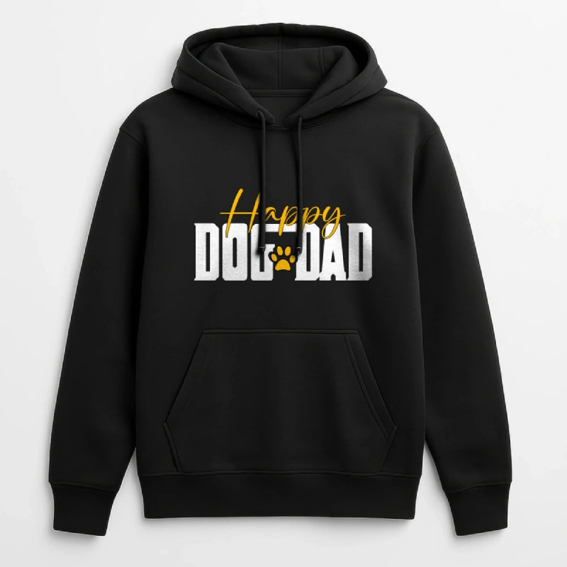 Happy Dogg Dad Black Hoodie