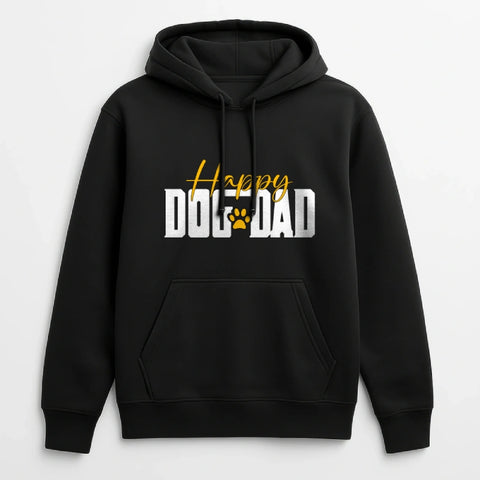Happy Dogg Dad Black Hoodie