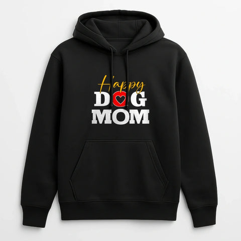 Happy Dogg MOM Black Hoodie