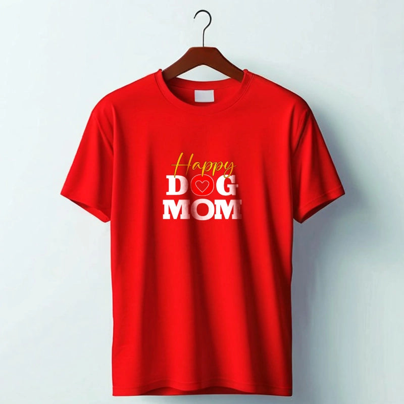 Happy Dogg Mom Red T-shirt