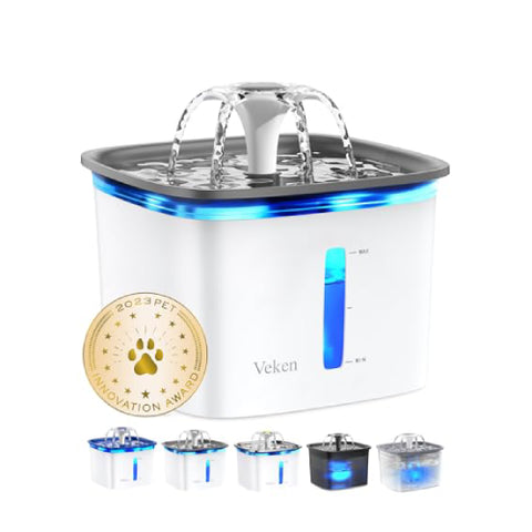Veken Innovation Award Winner 95oz/2.8L Pet Fountain