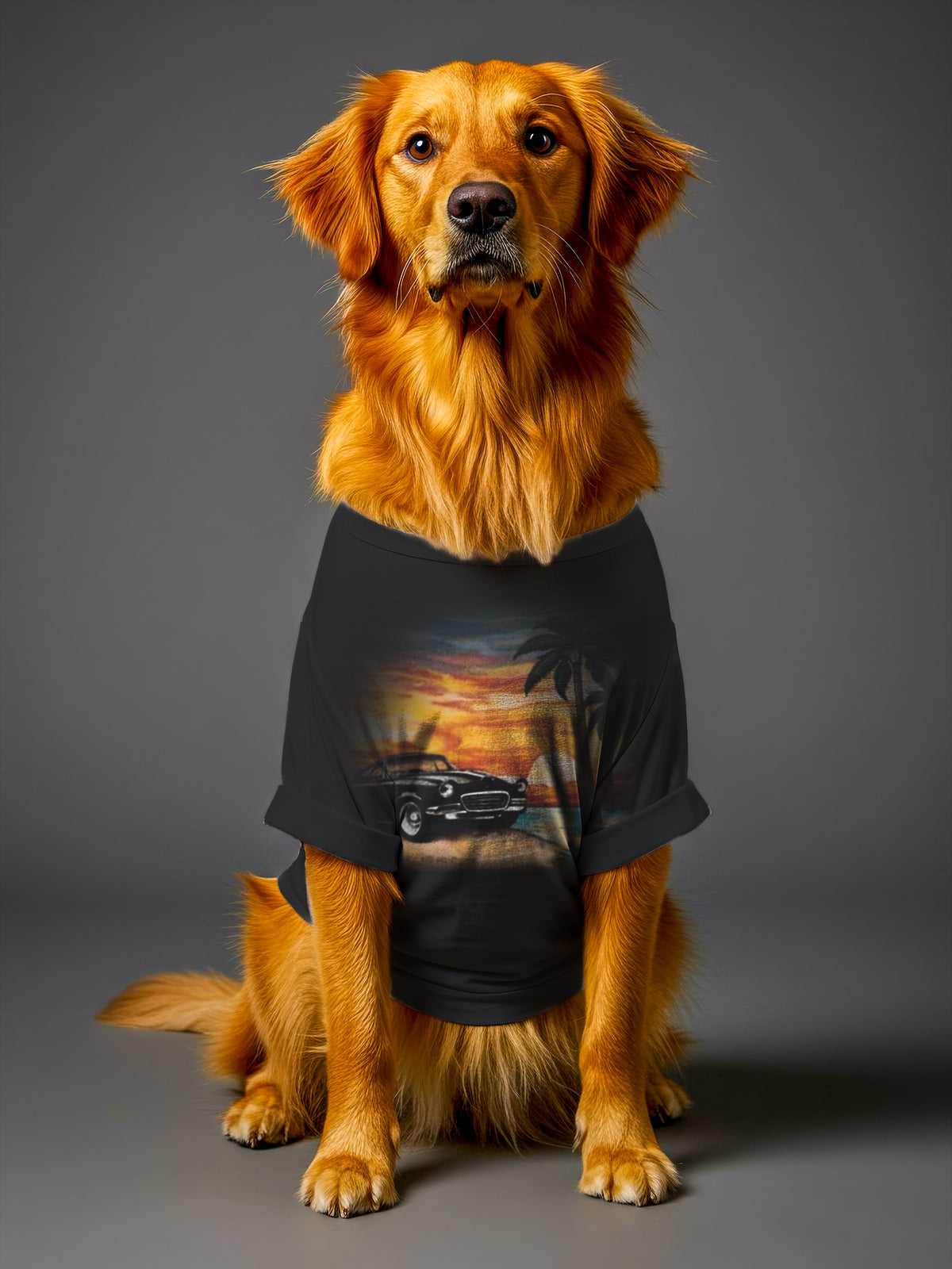 DoggFatherz.Co  Classic Cruiser Sunset Dog T-Shirt