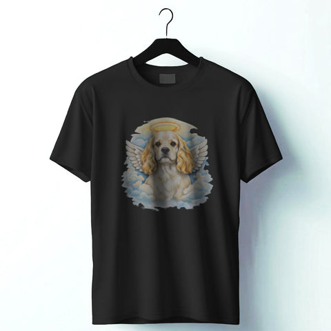 Dogg Fatherz Angel Cocker Spaniel Memorial Black T-Shirt