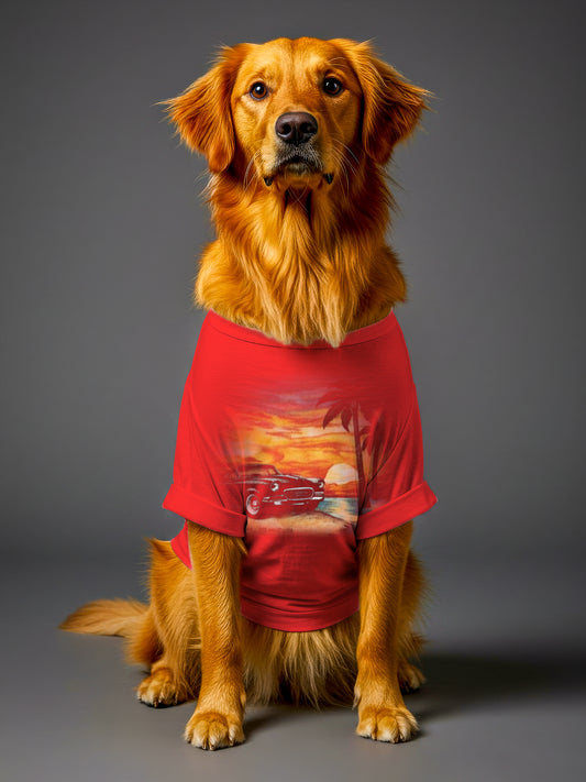 DoggFatherz.Co  Classic Cruiser Sunset Dog T-Shirt