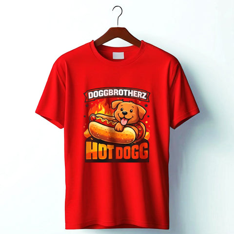 DoggBrotherz Hot Dogg Graphic Red T-Shirt