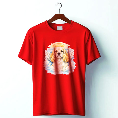 Dogg Fatherz Angel Cocker Spaniel Memorial Red T-Shirt