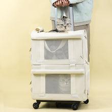 Portable Pet Trolley Double-deck Bag
