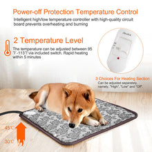 Pet Heating Pad, Waterproof Adjustable Warm Blanket