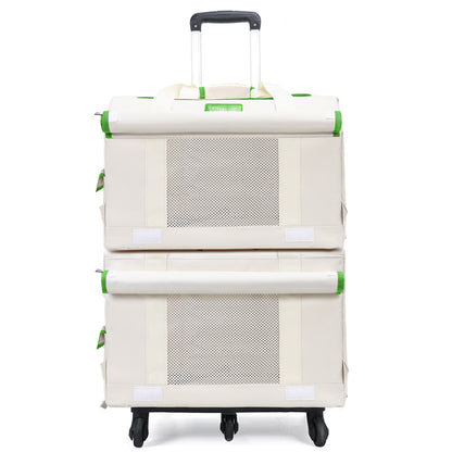 Portable Pet Trolley Double-deck Bag