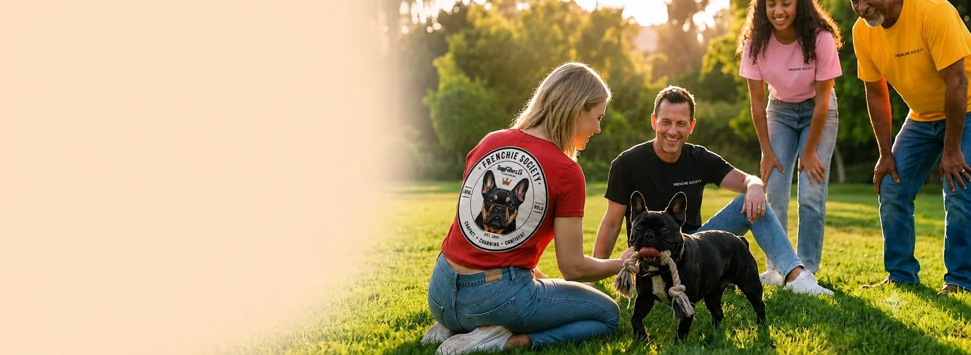 People wear a Shirt of Frenchie Society