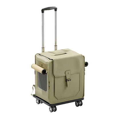 Portable Large Capacity Foldable Breathable Cat Bag Trolley Case