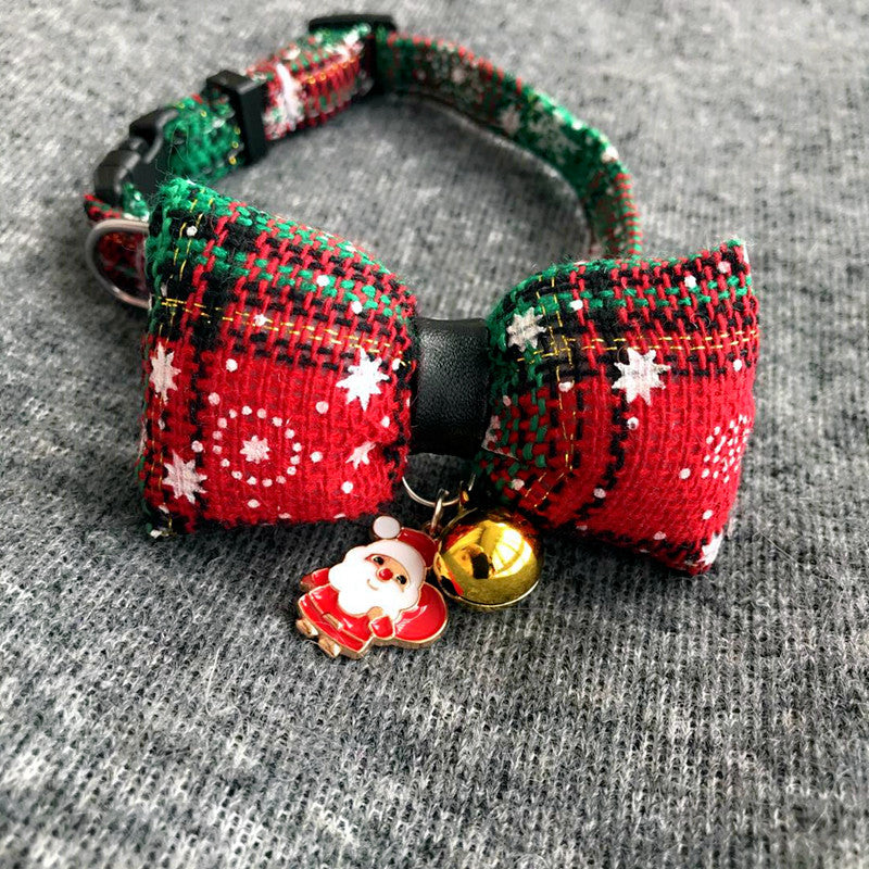 Pet Christmas Bow Tie Bib Slobber Scarf