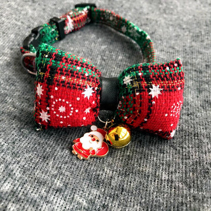 Pet Christmas Bow Tie Bib Slobber Scarf