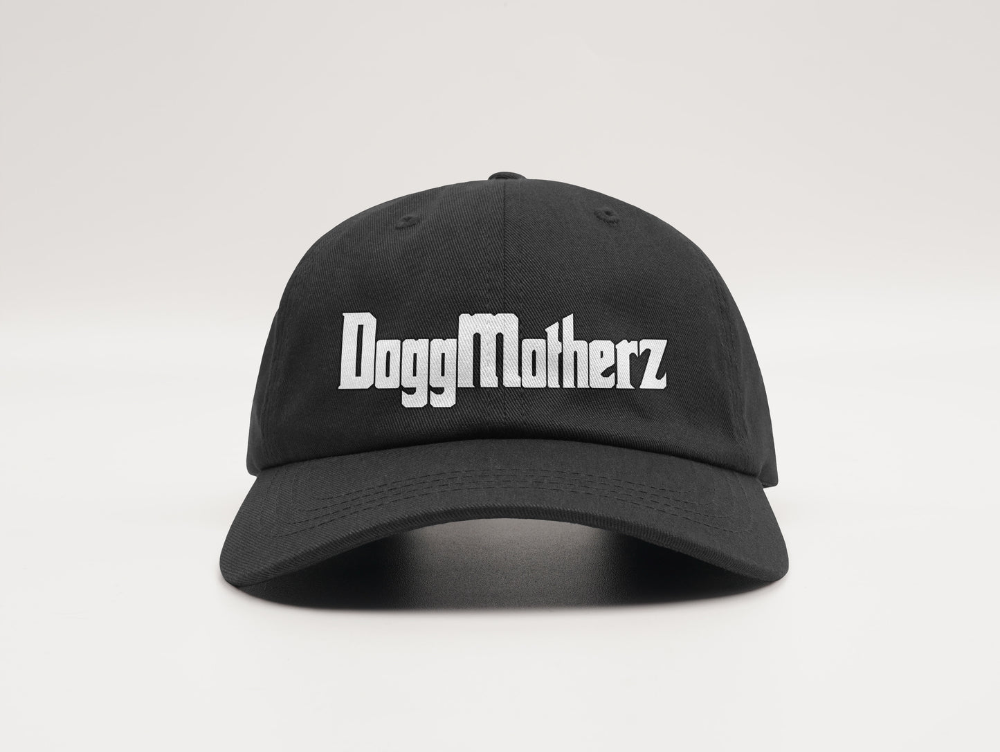 Premium Quality Adjustable Strap Dog Mom Hat Paw Print Black Cap