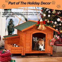 Green Asphalt Roof Golden Red Main Body Dog House