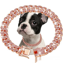 Pet Diamond Collar Cuban Link  Necklace