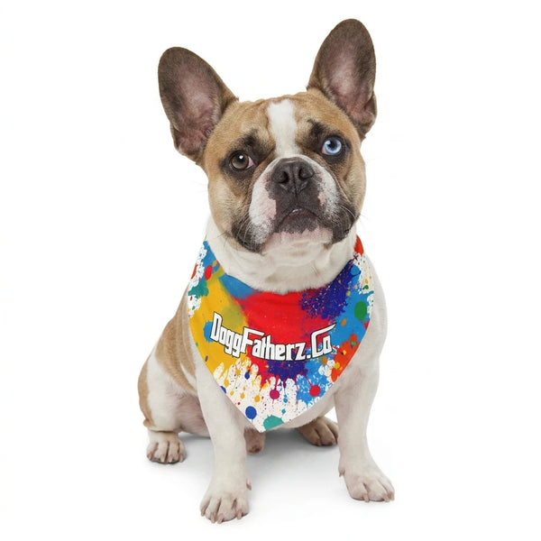 Paint Splash Pet Bandana Collar XL For Dogs